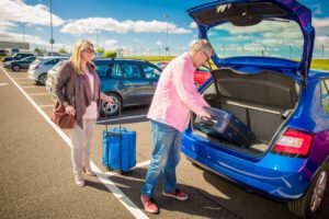 Loading luggage before a trip